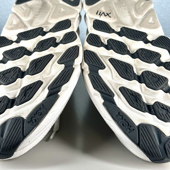 Hoka One One Mens Size 11.5D Clifton 9 1127895 NCSW White Running Shoes Sneakers main image 4